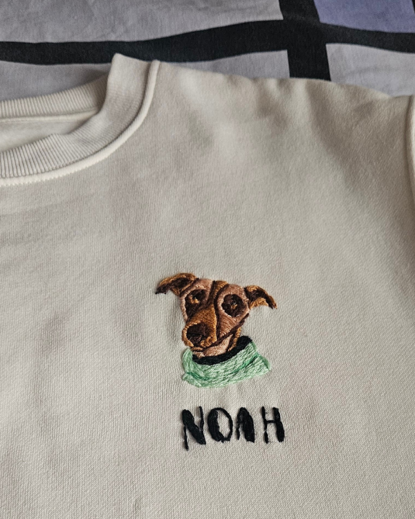 Sudadera mascota - bordada a mano - Imagen 4