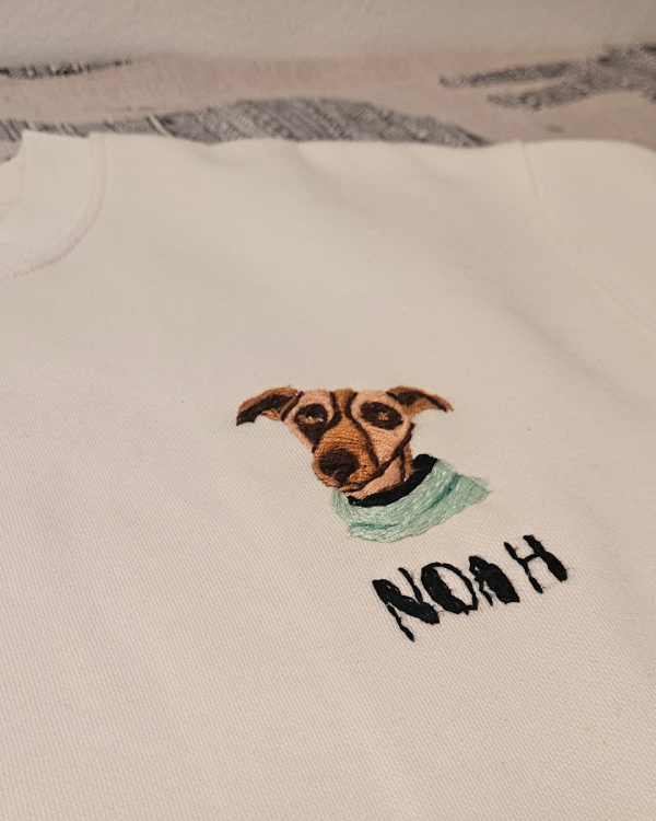 Sudadera mascota - bordada a mano - Imagen 5