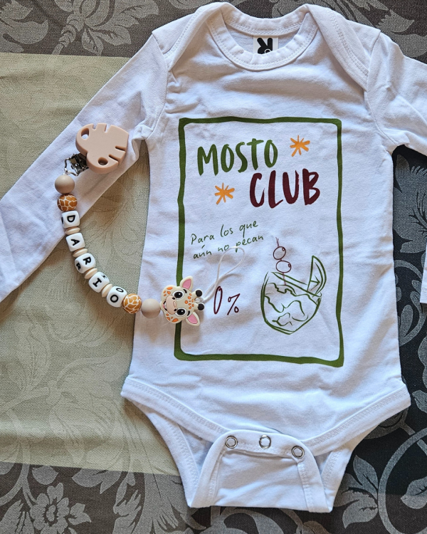 Pack: body para bebé + chupetero