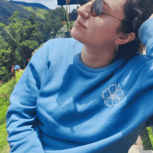 Sudadera Hibisco - pintada a mano